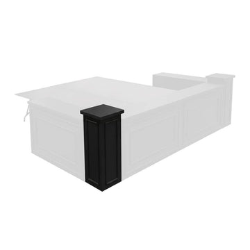 Black 12" x 12" x 34" Portable Stage Facade Post with 14" x 14" Top