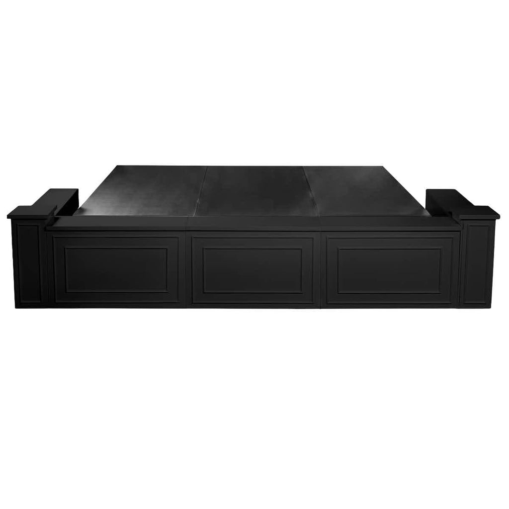 Black 12" x 12" x 34" Portable Stage Facade Post with 14" x 14" Top