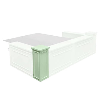 Sage Green 12" x 12" x 34" Portable Stage Facade Post with 14" x 14" Top