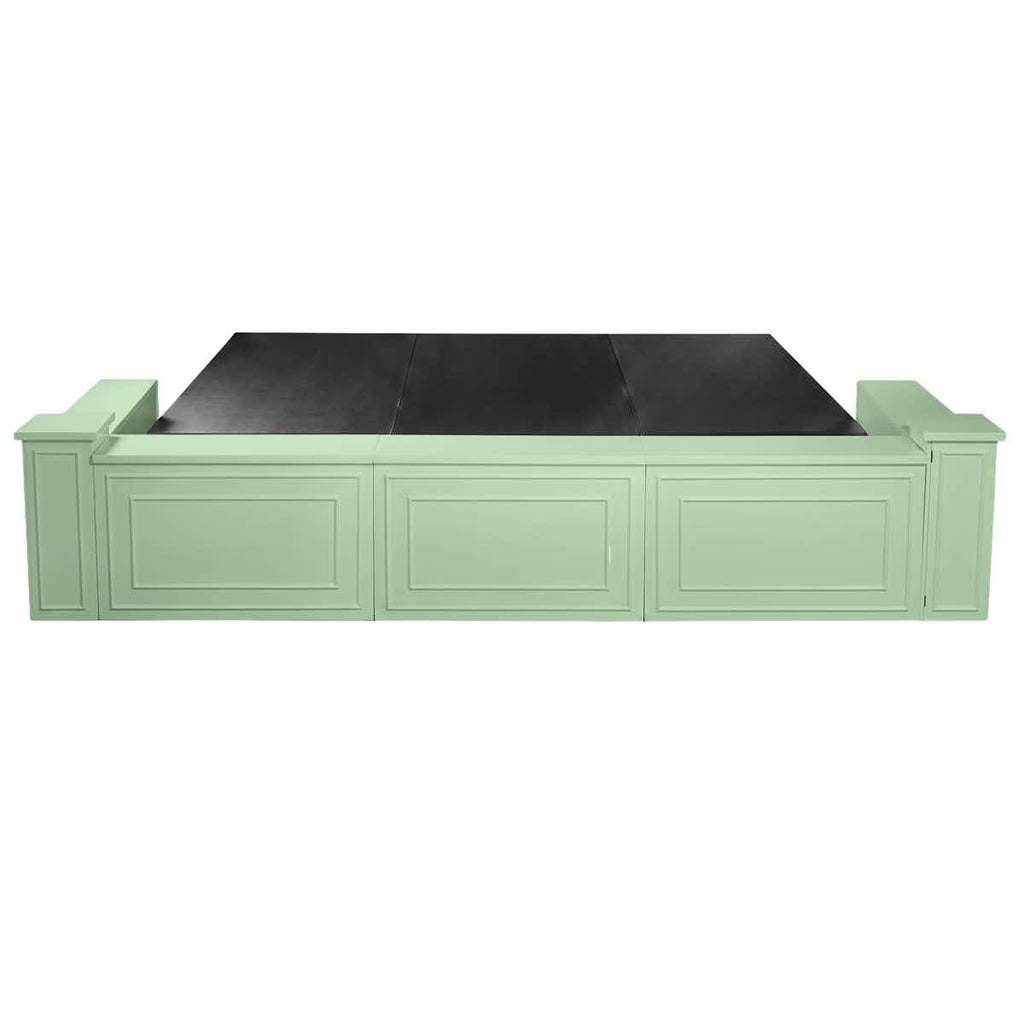 Sage Green 12" x 12" x 34" Portable Stage Facade Post with 14" x 14" Top