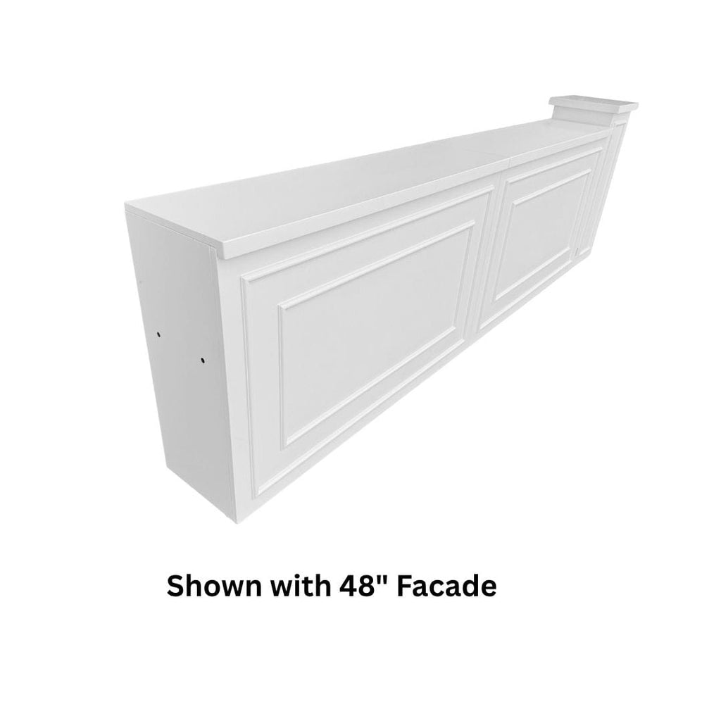 White 12" x 12" x 34" Portable Stage Facade Post with 14" x 14" Top