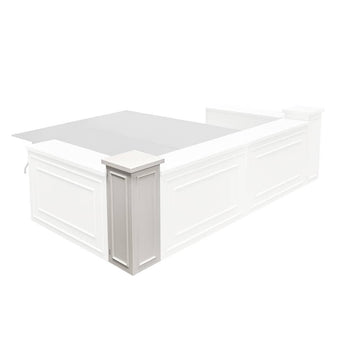 White 12" x 12" x 34" Portable Stage Facade Post with 14" x 14" Top