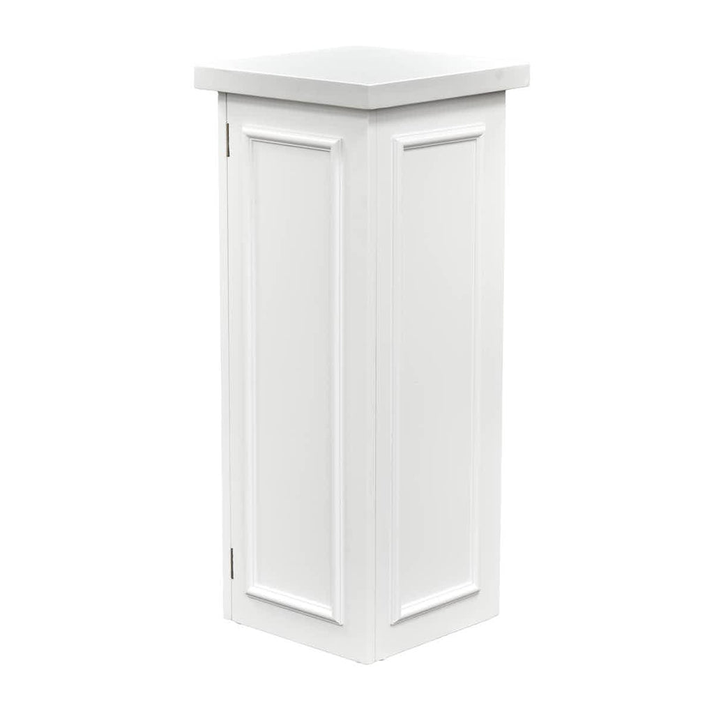White 12" x 12" x 34" Portable Stage Facade Post with 14" x 14" Top