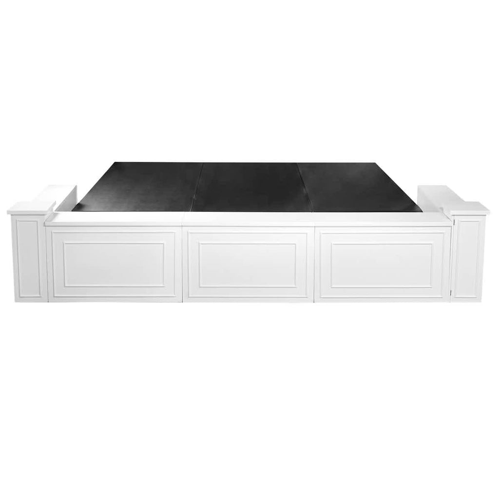 White 12" x 12" x 34" Portable Stage Facade Post with 14" x 14" Top