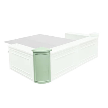 Sage Green 12" x 12" x 34" Portable Rounded Stage Facade Post