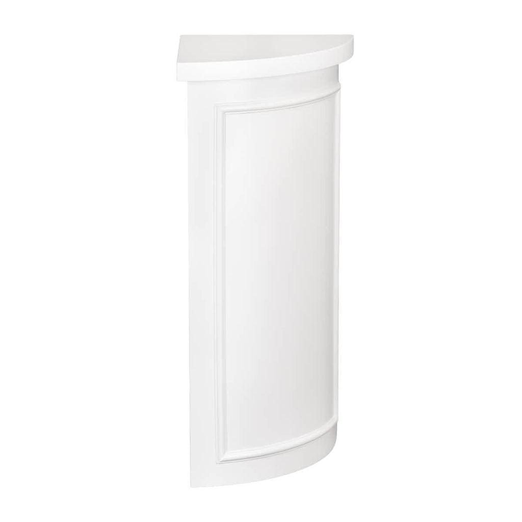 White 12" x 12" x 34" Portable Rounded Stage Facade Post