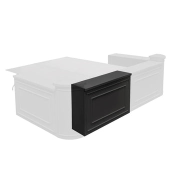 Black 48" x 12" x 30" Portable Stage Facade with Front Overhang and Flush Sides