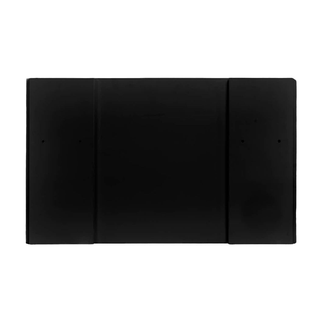 Black 48" x 12" x 30" Portable Stage Facade with Front Overhang and Flush Sides
