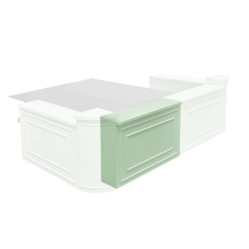 Sage Green 48" x 12" x 30" Portable Stage Facade with Front Overhang and Flush Sides