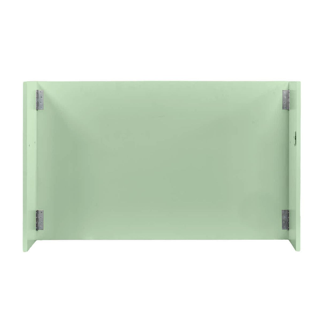 Sage Green 48" x 12" x 30" Portable Stage Facade with Front Overhang and Flush Sides