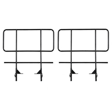 2 Pack 4' High Portable Stage Railing Set - Includes a pair of rail connectors