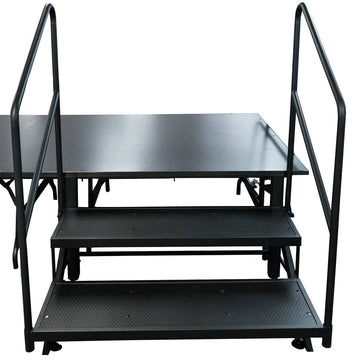 Portable Stage Steps with Rails - 2 Steps