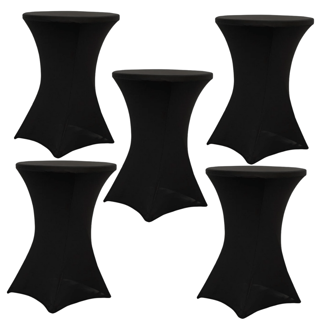 5-Pack Spandex Cocktail Table Cover 250GSM 30/32"