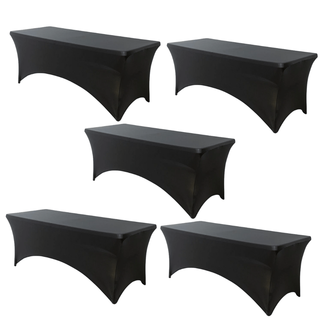5-Pack Spandex 250gsm 6 Foot Folding Table Cover