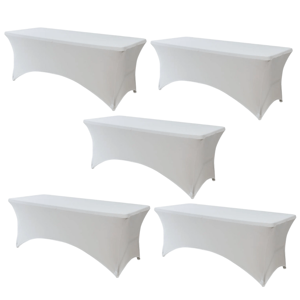 5-Pack Spandex 250gsm 6 Foot Folding Table Cover