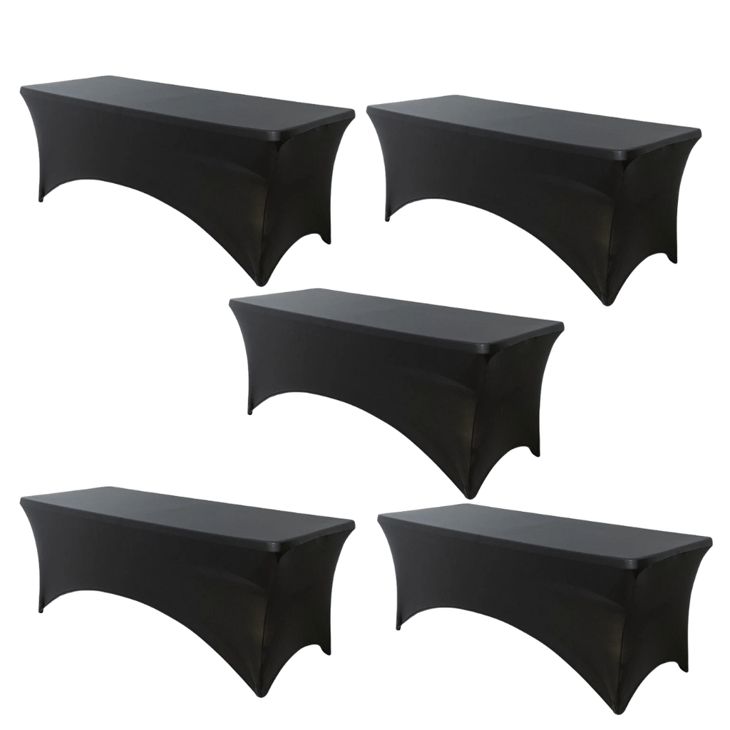 5-Pack Spandex 250gsm 8 Foot Folding Table Cover
