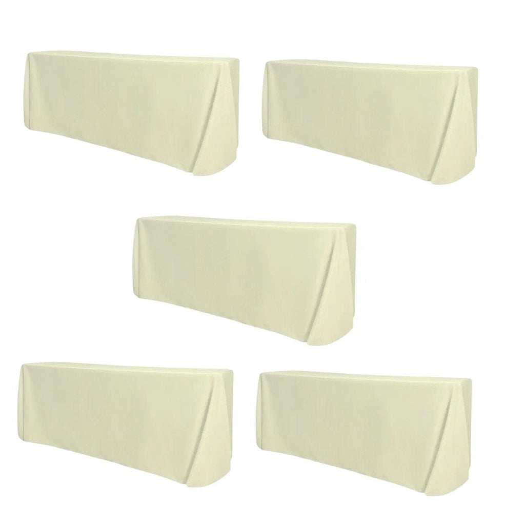 5-Pack Polyester Rectangle Tablecloth 190gsm