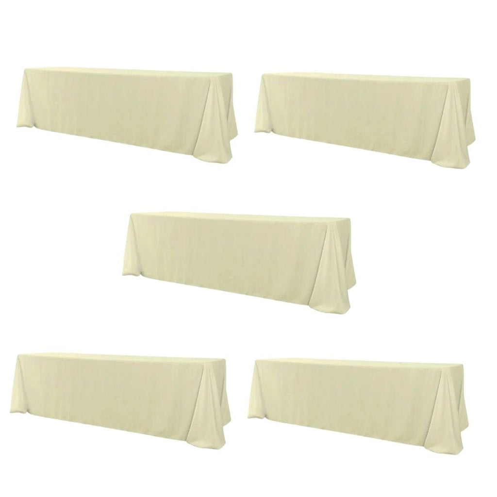 5-Pack Polyester Rectangle Tablecloth 190gsm