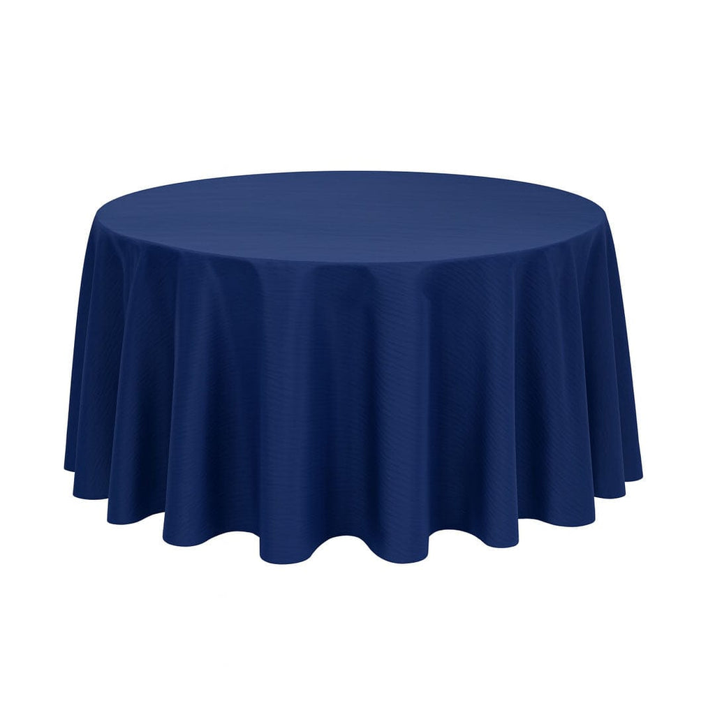 Navy Blue Round Bali Tablecloth Linen