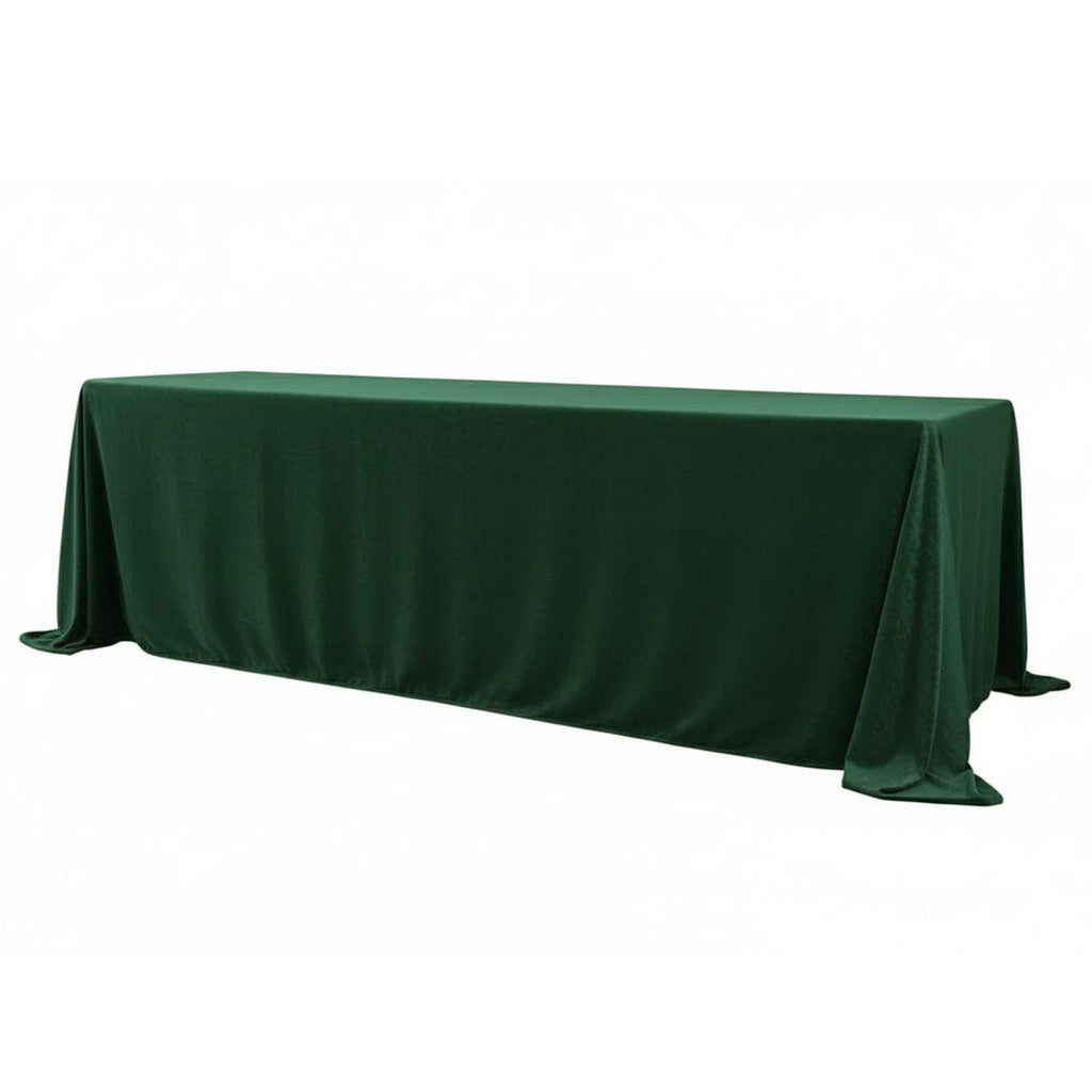 Hunter Green Rectangle Velvet Tablecloth Linen