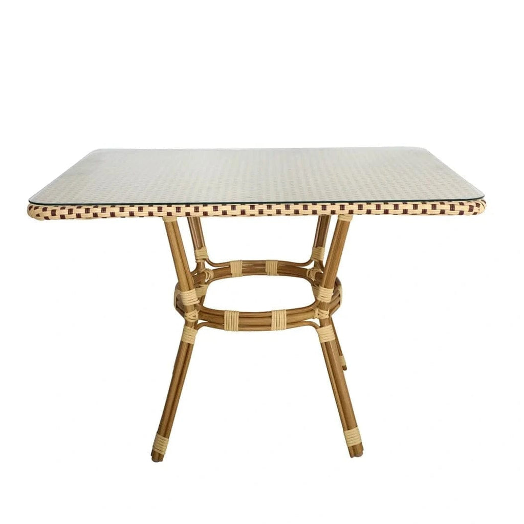 48" x 36" Glass Top French Bistro Table