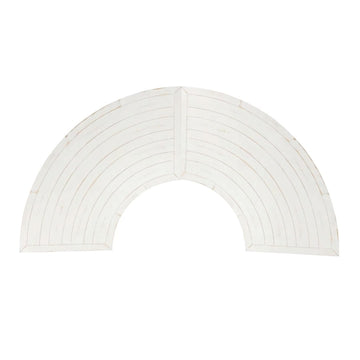 U-Shape Serpentine Farm Table Kit - Seats 12 - Includes 2 White Distressed Serpentine Tables