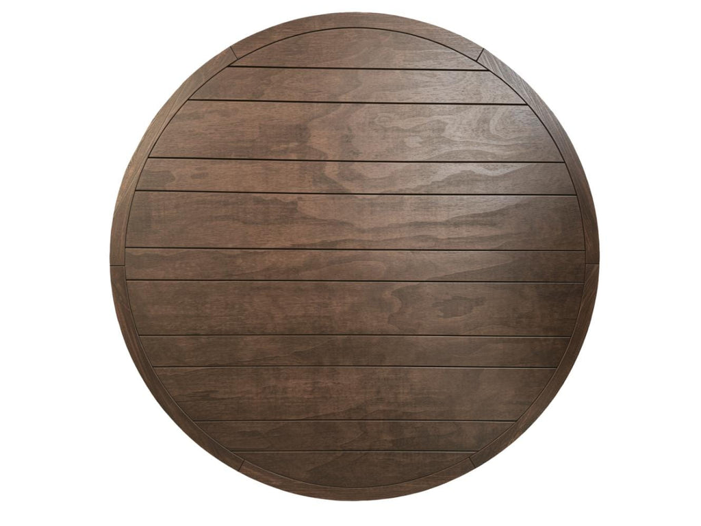 60" (5 Foot) Fruitwood Round Farm Table with Fluted Legs