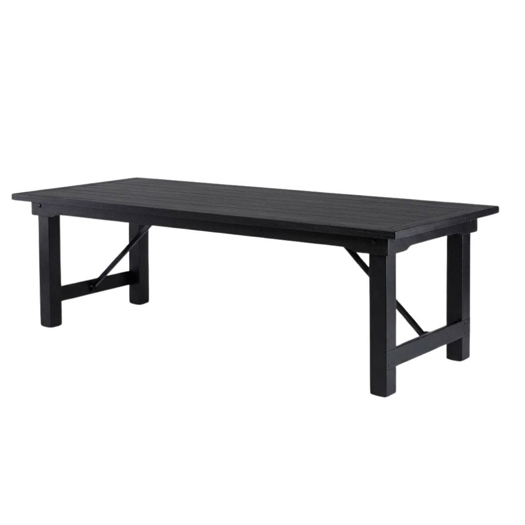 Rectangle Straight Leg Wood Farm Table