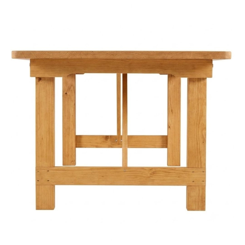 96" x 40" (8 Foot) Natural Rectangle Straight Leg Wood Farm Table