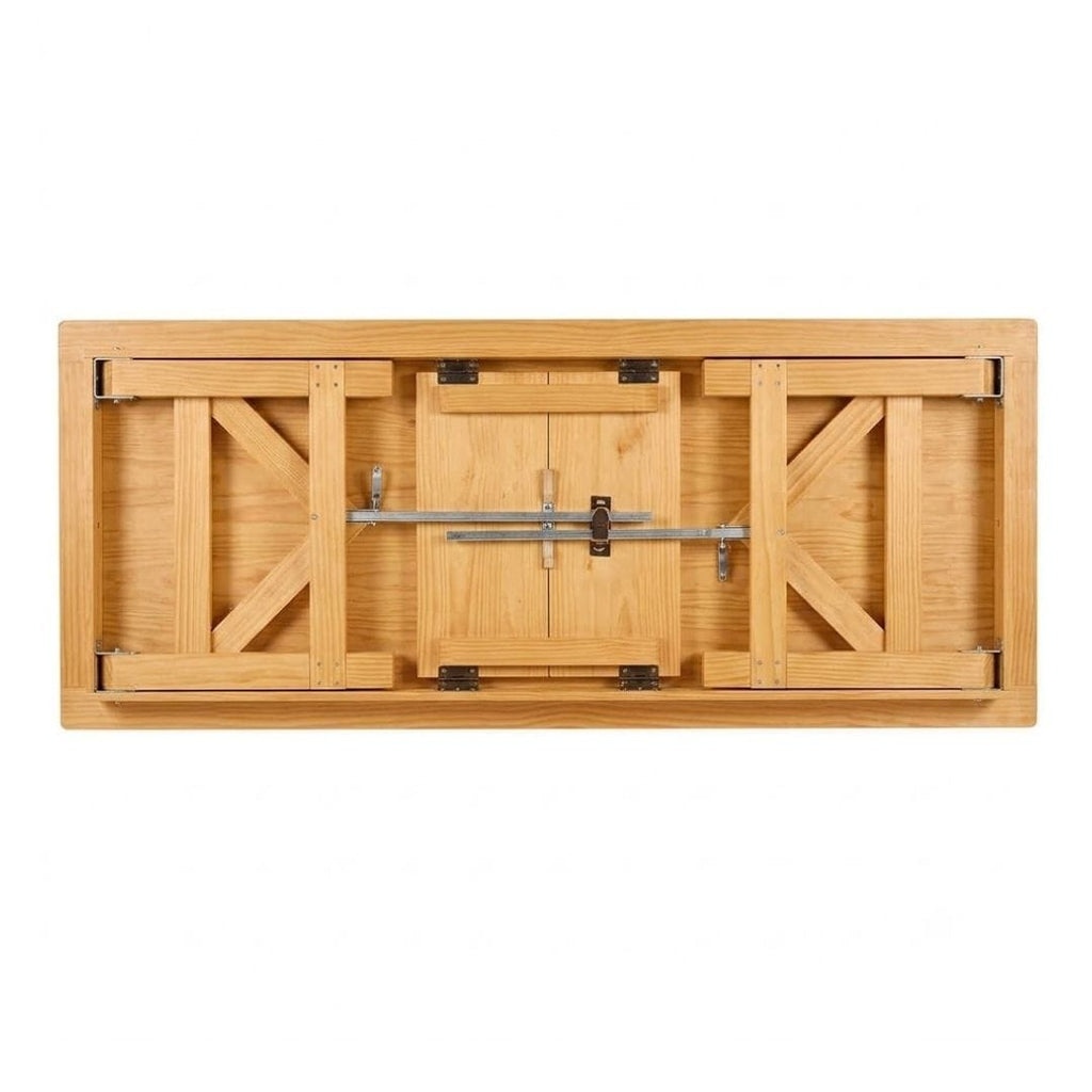 96" x 40" (8 Foot) Natural Rectangle Straight Leg Wood Farm Table