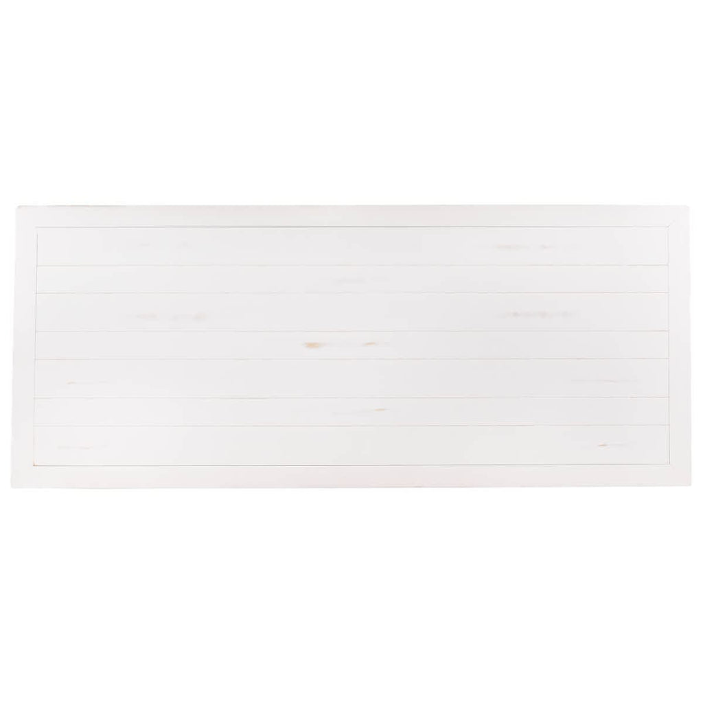 96" x 40" (8 Foot) White Distressed Rectangle Straight Leg Wood Farm Table