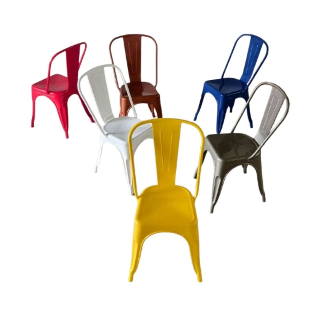 Red All Weather Tolix Style Resin Chair