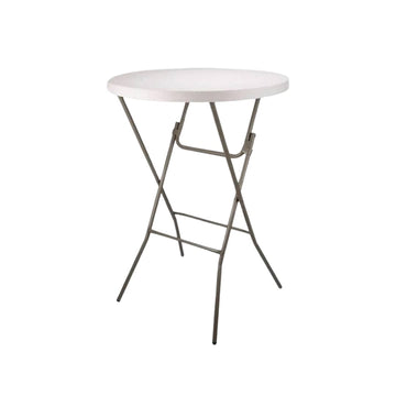 Round White Plastic Cocktail Table