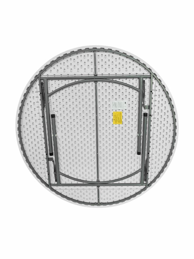 60" (5 Foot) Round Heavy Duty Plastic Folding Table with Steel-Core