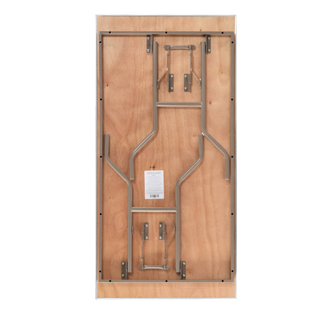 60" x 30" (5 Foot) Rectangle Heavy Duty Plywood Folding Table with Steel-Core