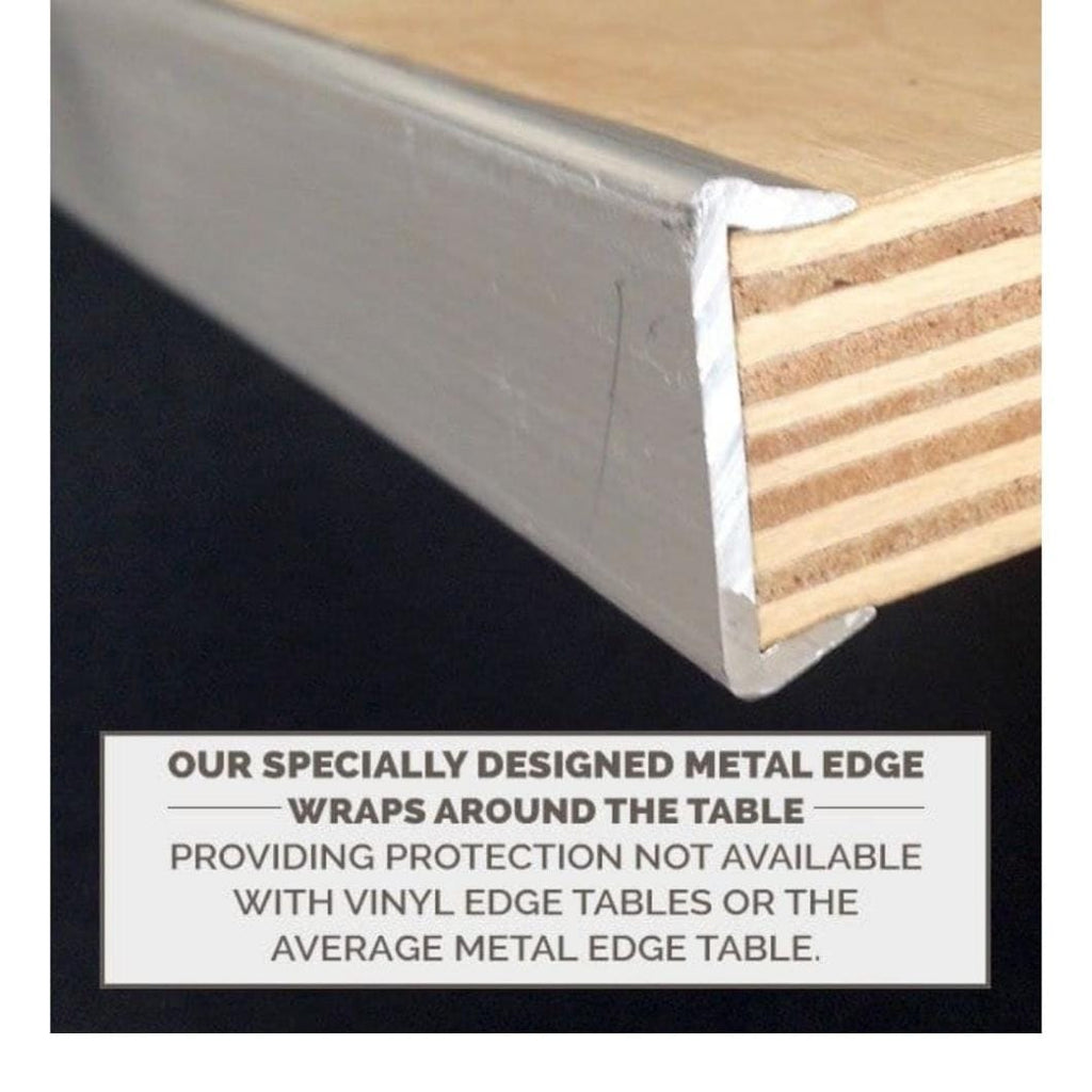 72" x 18" (6 Foot) Rectangle Heavy Duty Plywood Folding Seminar Table with Metal Edge