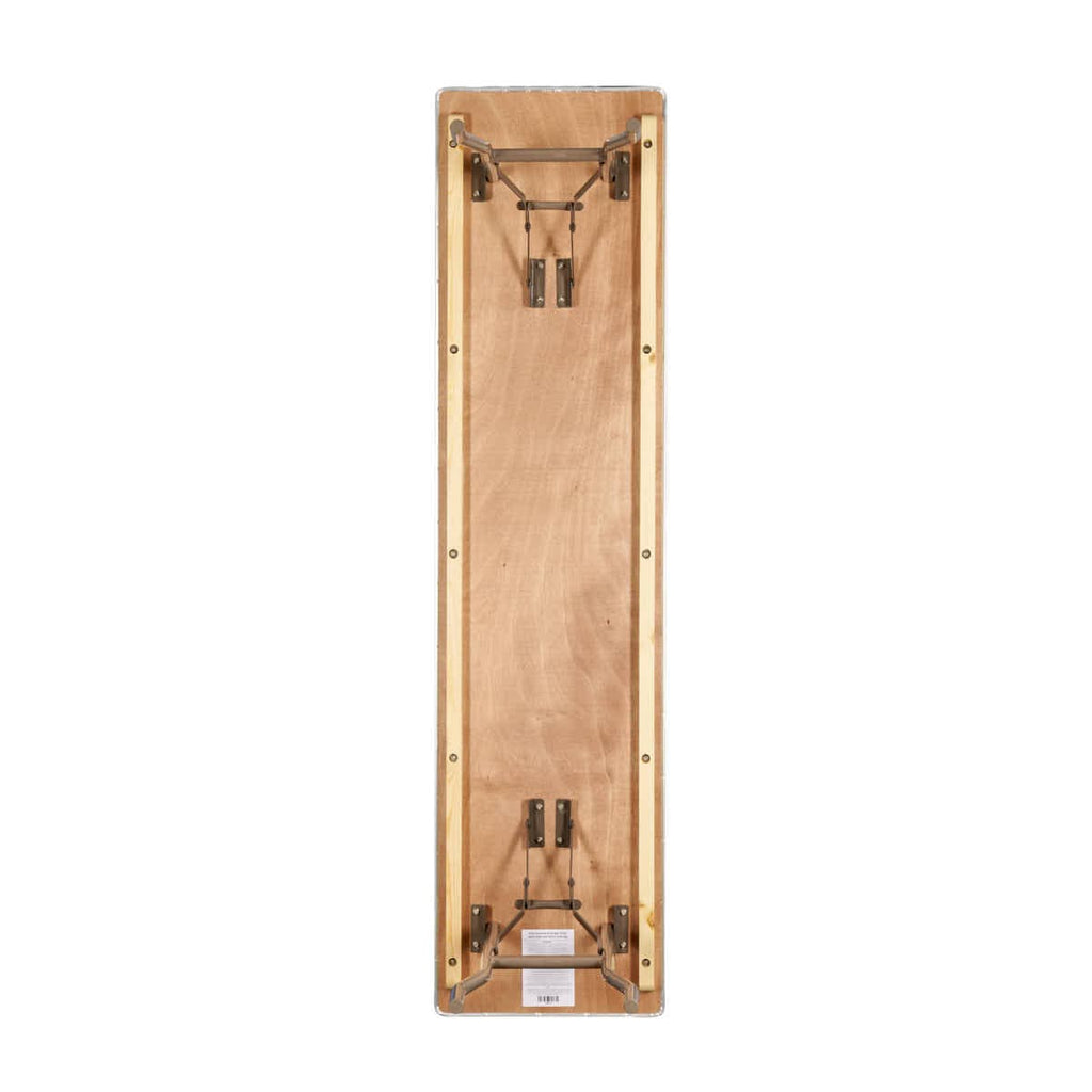 72" x 18" (6 Foot) Rectangle Heavy Duty Plywood Folding Seminar Table with Metal Edge