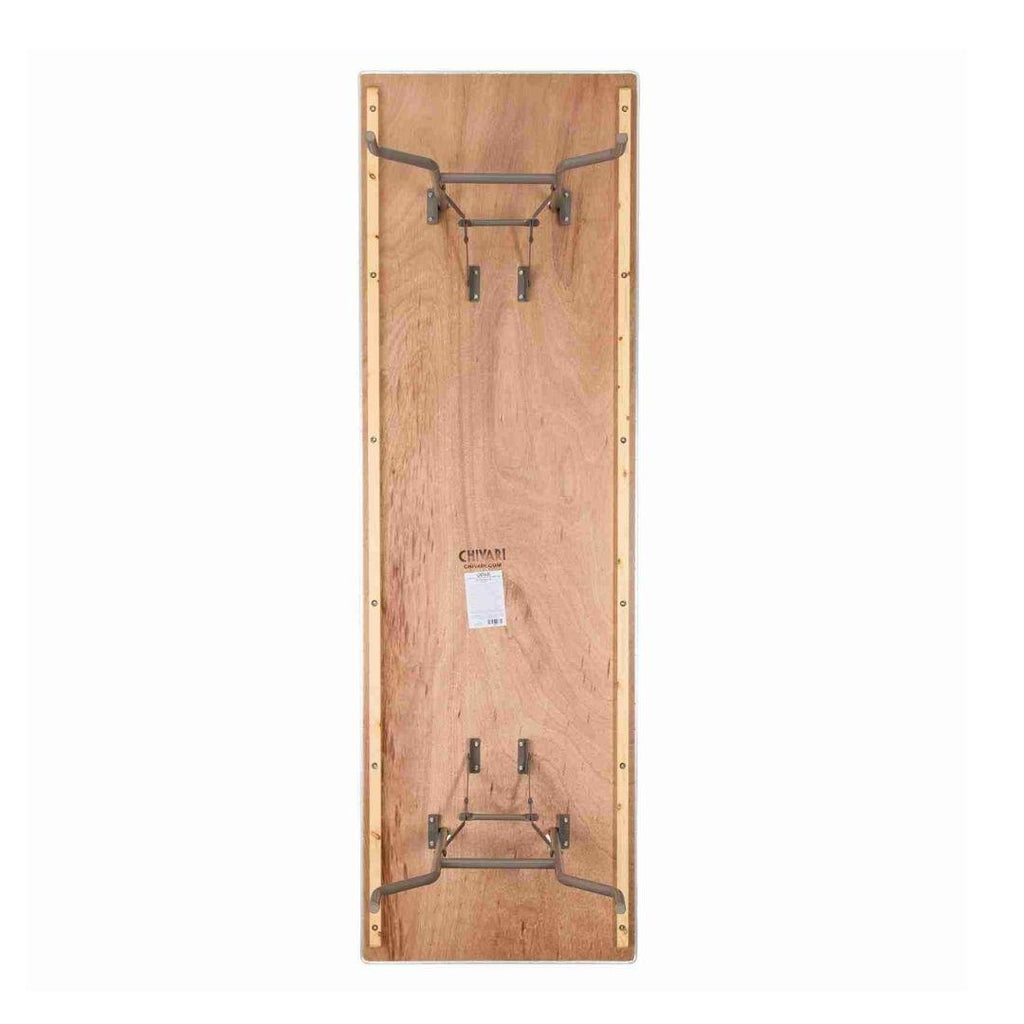 8 Plywood 96" x 30" (8 Foot) Rectangle Folding Tables with Vinyl Edge + Steel Banquet Table Cart