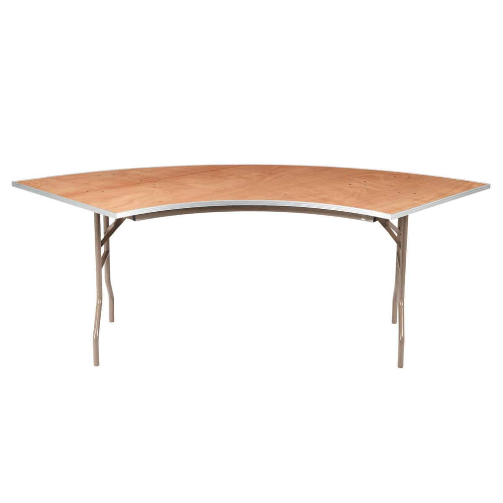 84" x 30" (7 Foot) Serpentine Plywood Steel-Core Folding Table