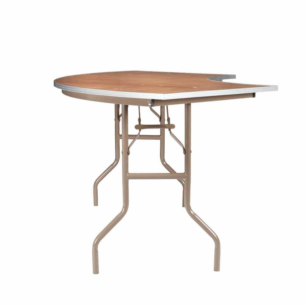 84" x 30" (7 Foot) Serpentine Plywood Steel-Core Folding Table