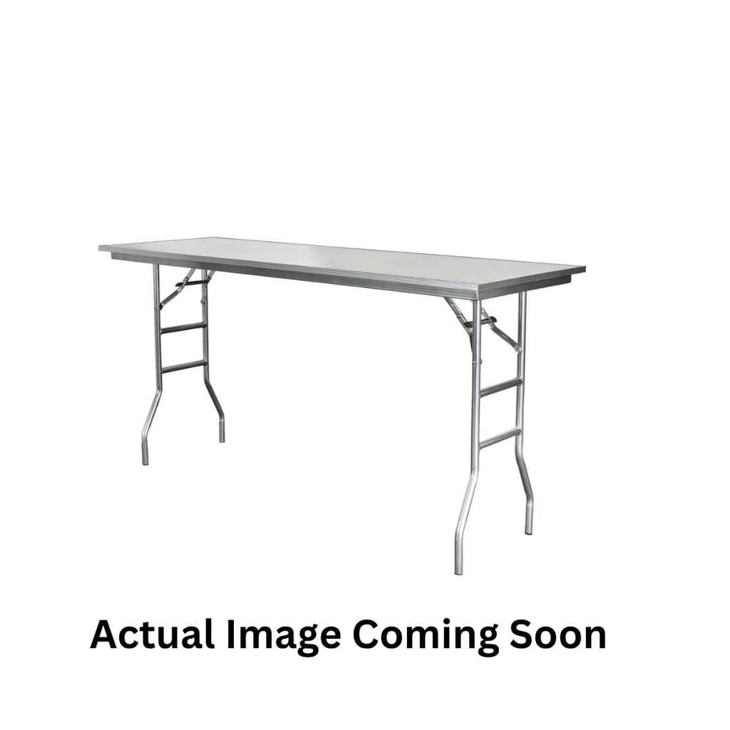Stainless Steel Counter Height Buffet Folding Table with Steel Skeleton