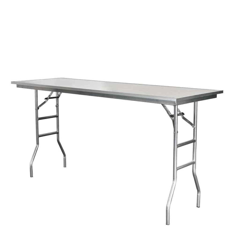 Stainless Steel Counter Height Buffet Folding Table with Steel Skeleton