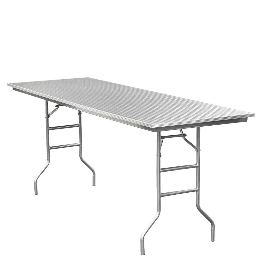 Stainless Steel Counter Height Buffet Folding Table with Steel Skeleton