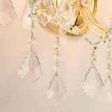 Modern Crystal Wall Sconce Lighting, 2-Light Wall Mounted Crystal Light Fixture for Bathroom, Living Room & Indoor Use