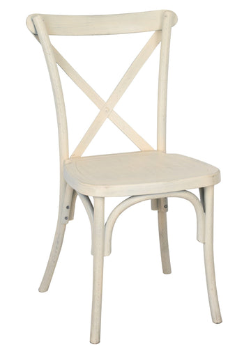 Distressed Heavy-Duty Resin Cross Back Chair