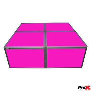 XSA-2X2-24 Lumo Stage Acrylic Stage 2'x2'x24" Platform Cube Light Box Section for Disco Style Dance Floor - Includes (4)