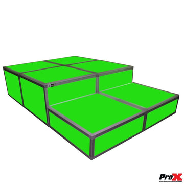 XSA-2X2-16 Lumo Stage Acrylic Stage 2'x2'x16" Platform Cube Light Box Section for Disco Style Dance Floor - Includes (2)