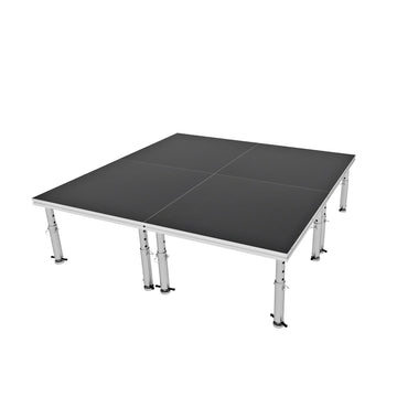 StageOne 8'x8' Portable Stage Kit, Includes 4 Decks with 16" to 22″ Adjustable Legs