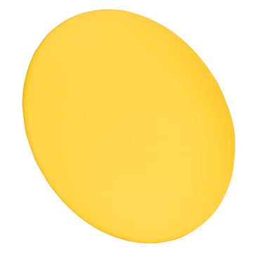 Golden Yellow Round Vinyl Panel Back Cushion