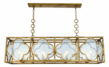 ZC121-1526G54GIAG - Urban Classic: Trinity 8 light Golden Iron Chandelier